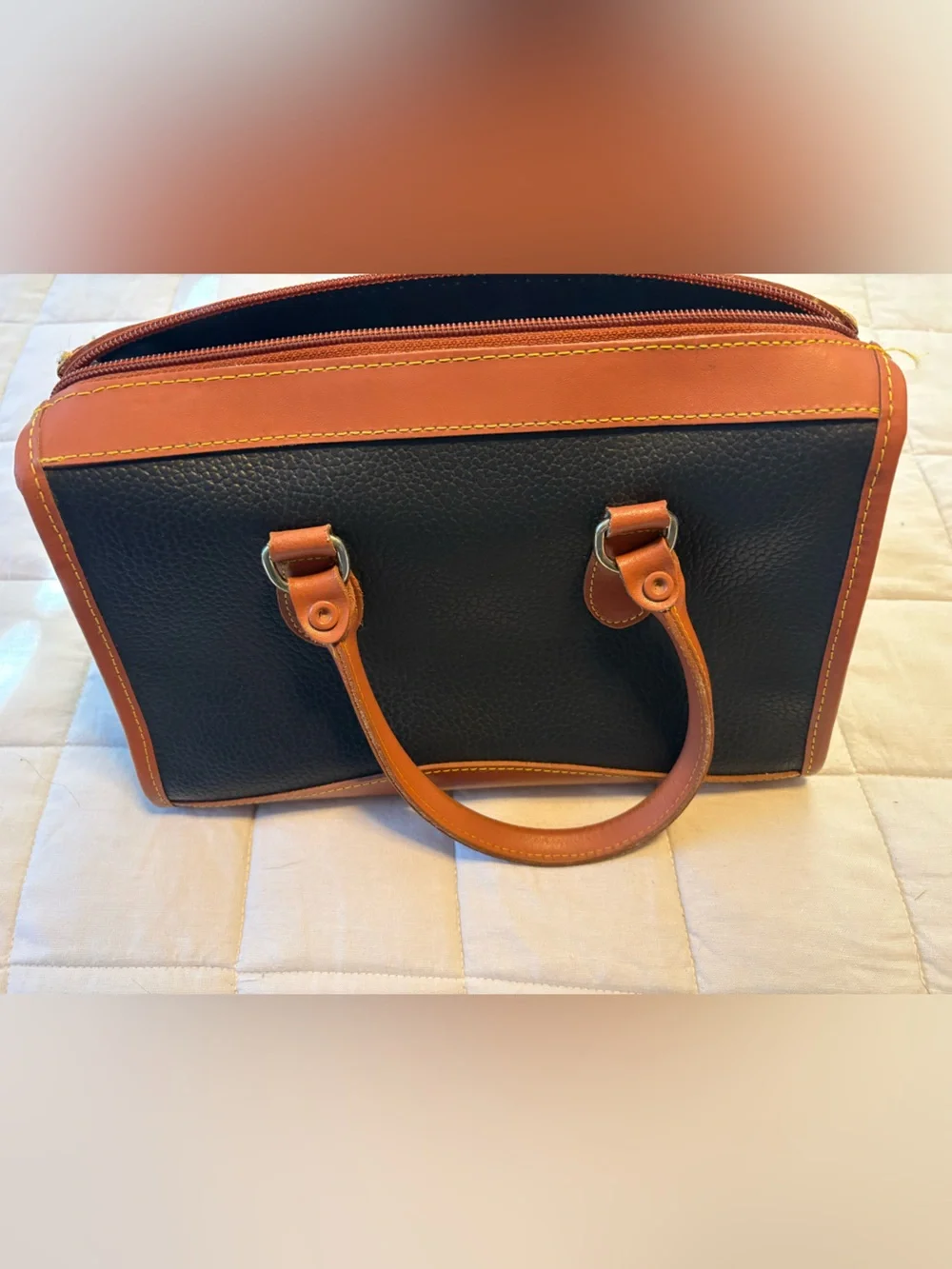 Coldwater Canyon Satchel Black Brown Dooney & Bourke Inspired